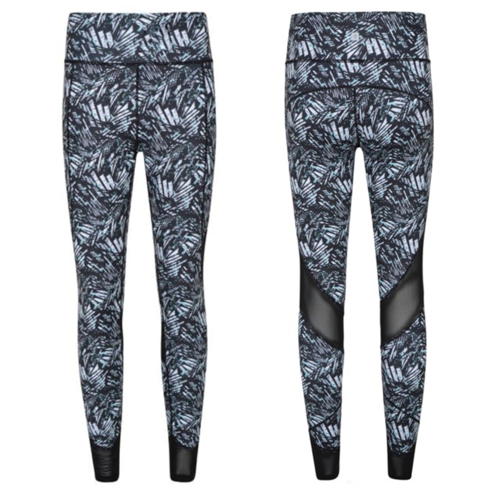 MOUNTAIN WAREHOUSE Mesh Insert Printed High Waist Leggings Sz 6